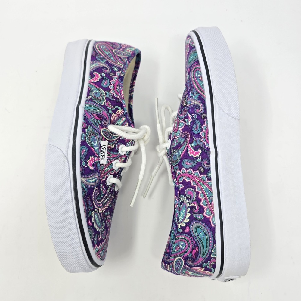 Vans Authentic Purple Paisley Canvas Low Top Sneakers Womens 6 Mens 4.5 - Picture 7 of 16